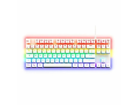 Teclado Gaming THE G-LAB Mercury (Membrana - Francés - Blanco)