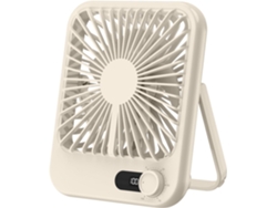 Ventilador De Escritorio Portátil Recargable Por Usb Con Pantalla Digital De Potencia, 100 Velocidades Ajustables (amarillo)