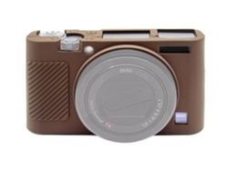 Capa Protetora De Silicone Macio Para Sony Rx100 Iii (m3) Café