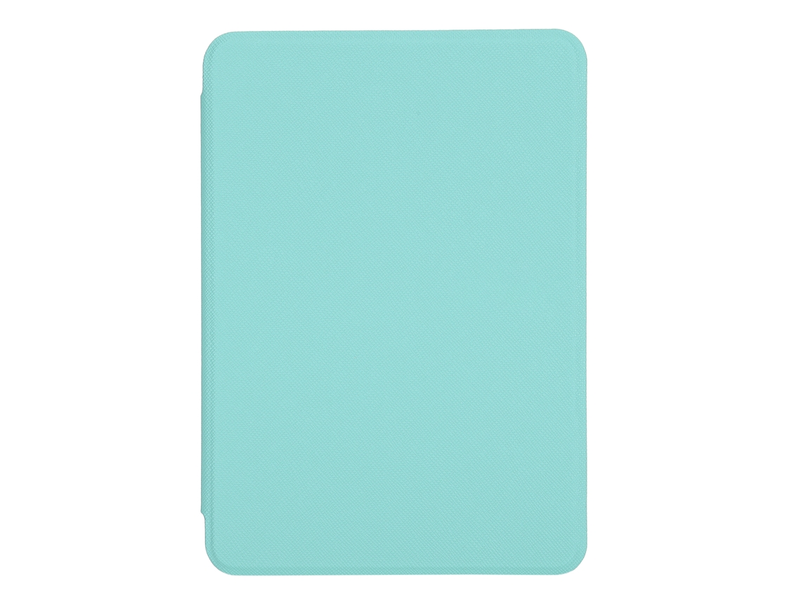 Funda protectora de piel sintética con diseño de cruz para Kindle Paperwhite 4 (2018), color cian y dorado claro.