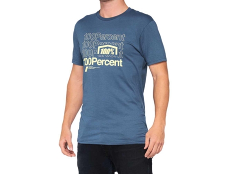 Camiseta de Hombre para Cicling 100PERCENT Kramer Azul (XL)