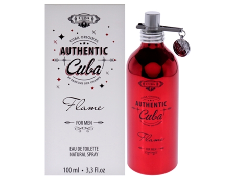 CUBA Authentic Flame de CUBA para hombres - Spray EDT de 3,3 oz