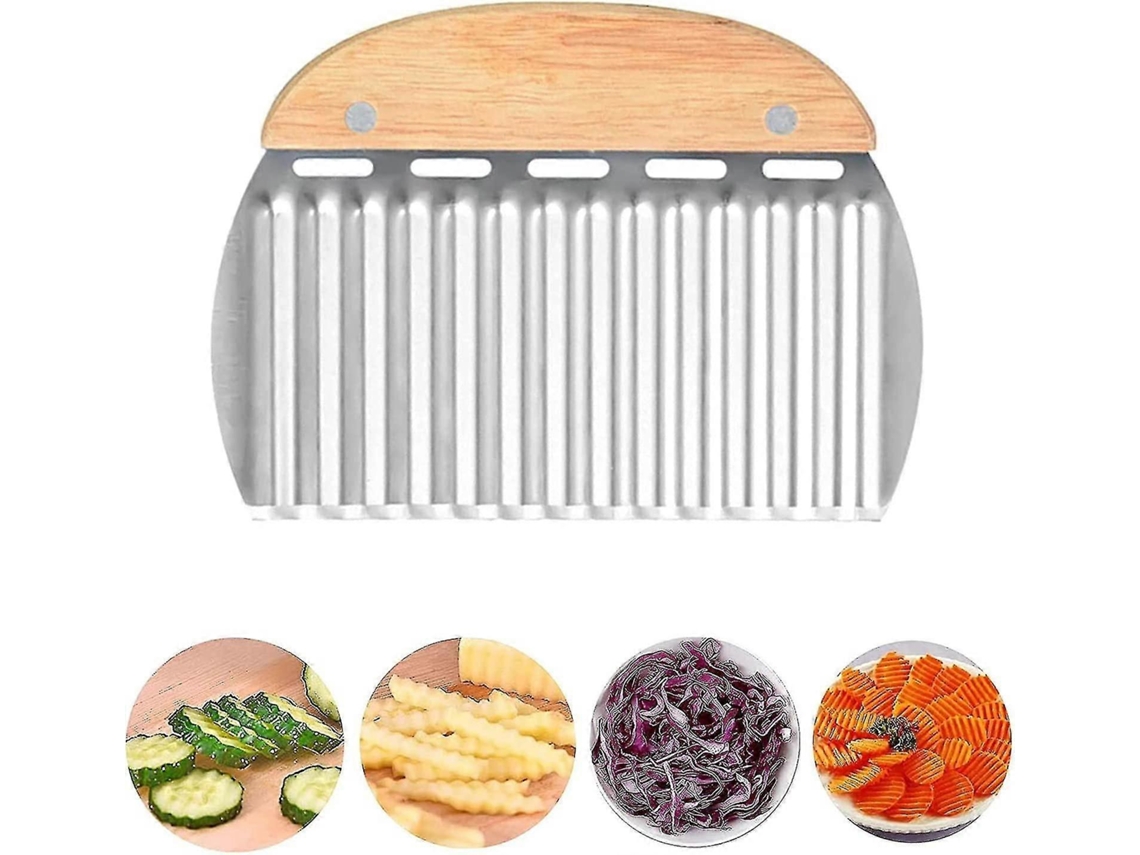 Cortador de patatas ondulado de acero inoxidable Everley891