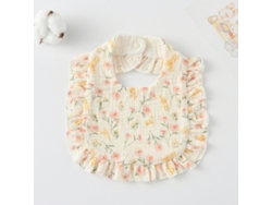 Babero para bebés con volantes, toalla para la saliva del bebé, tela de algodón suave, estilo: floral XIAOMOYU