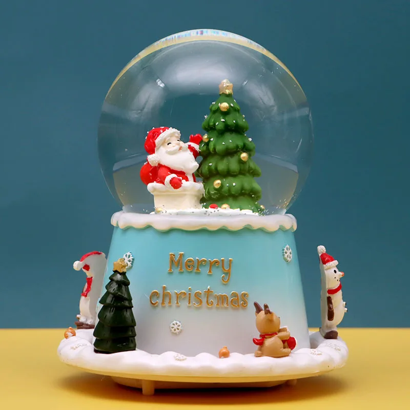 (estilo 41) Caja De Música Con Bola De Cristal Y Luz. Regalo Para El Día De San Valentín.