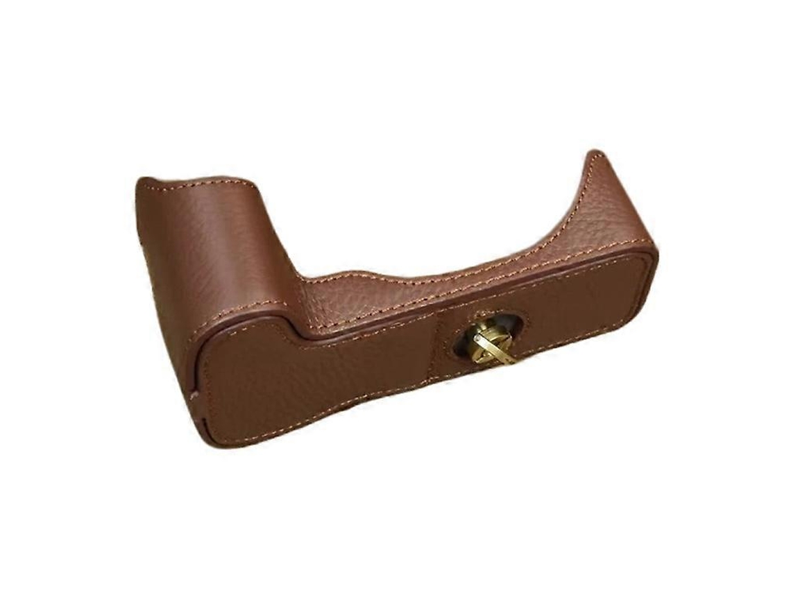 Estuche protector de piel de vaca auténtica para cámara Canon EOS 200D/200D II, a prueba de polvo y con tornillos.