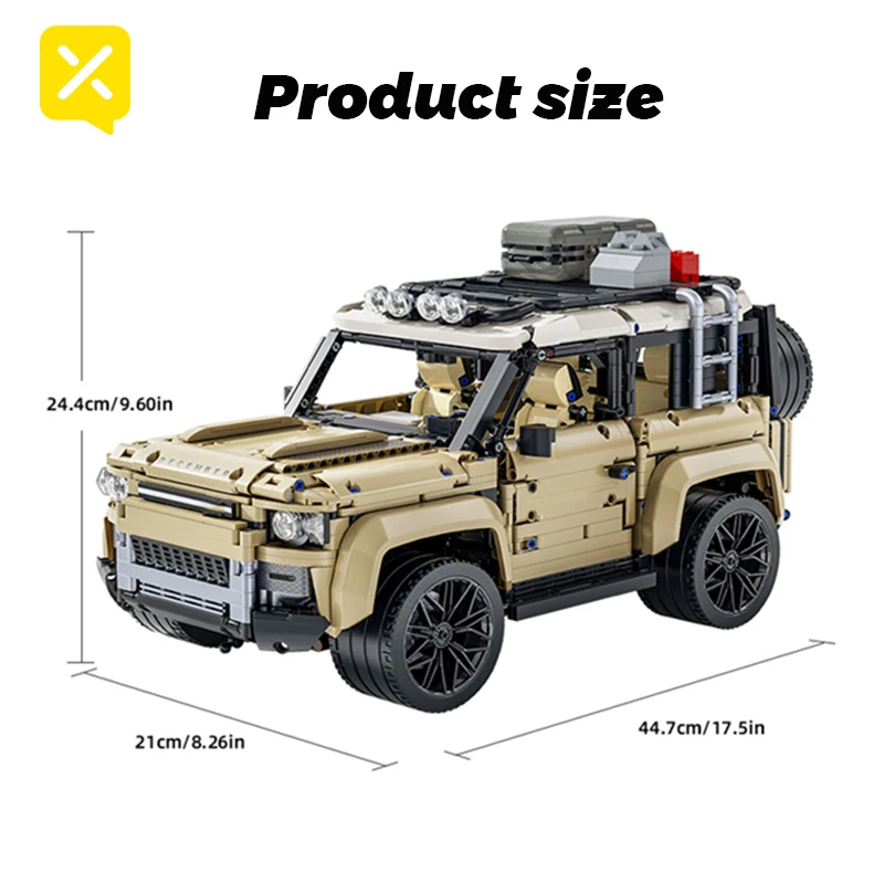 (2693 Piezas) Camión Todoterreno Pesado 6x6, Juego De Bloques De Construcción De Juguetes, Escala 1:8, Técnico