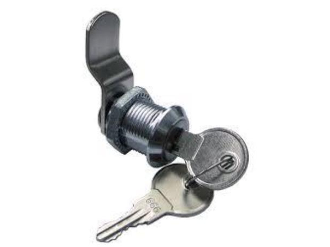 Cerradura buzon curva 20mm. cromada