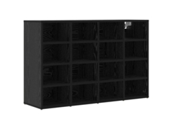 Maison Exclusive - Armario Zapatero Con Estante Roble Negro 103 X 30 X 67 Cm