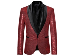 2026-chaqueta De Traje Con Lentejuelas Para Hombre Mystdiy, Un Botón, Para Bodas, Fiestas Y Cenas