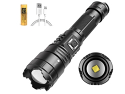 YEMAESRE Linterna Frontal 18000 Lúmenes Recargable Led Xhp70 5 Modos con Zoom Impermeable Negro
