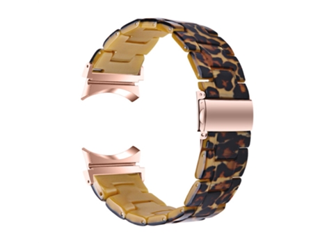 Correa de acero inoxidable con hebilla para Samsung Galaxy Watch 5 40mm/44mm/Watch 5 Pro 45mm - estampado de leopardo