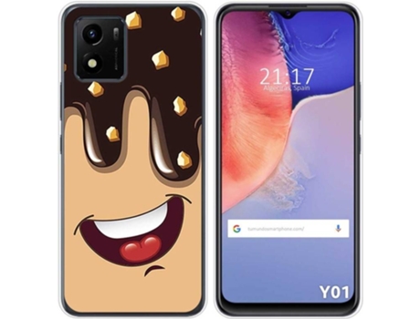 Carcasa Vivo Y01 TUMUNDOSMARTPHONE Dibujos Helado Chocolate Multicolor