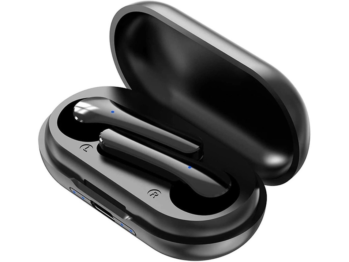 YEMAESRE Auriculares estéreo Bluetooth impermeables con cancelación de ruido, color negro