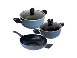 Juego de utensilios de cocina de aluminio Noia San Ignacio con tapas y wok