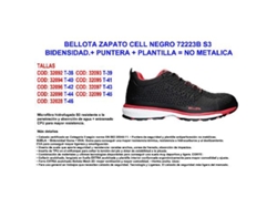 Bellota zapato cell 72223b-n  38 s3 bidens.+punt+plant no metal