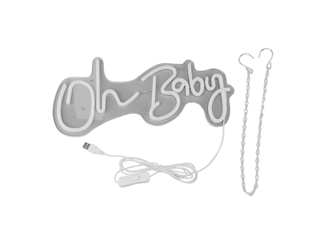 2026-letrero Neon "oh Baby" De Acrílico Con Usb, Luz Cálida Para Decoración De Pared, Bar, Bodas, Fiestas Y Cumpleaños