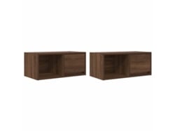Maison Exclusive - Muebles De Tv 2uds Roble Marrón 60x31x25,5 Cm Madera Ingeniería