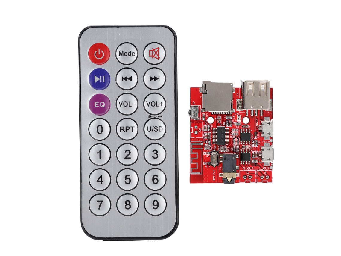 Módulo Receptor Decodificador Mp3 Bluetooth 4.1 Con Control Remoto