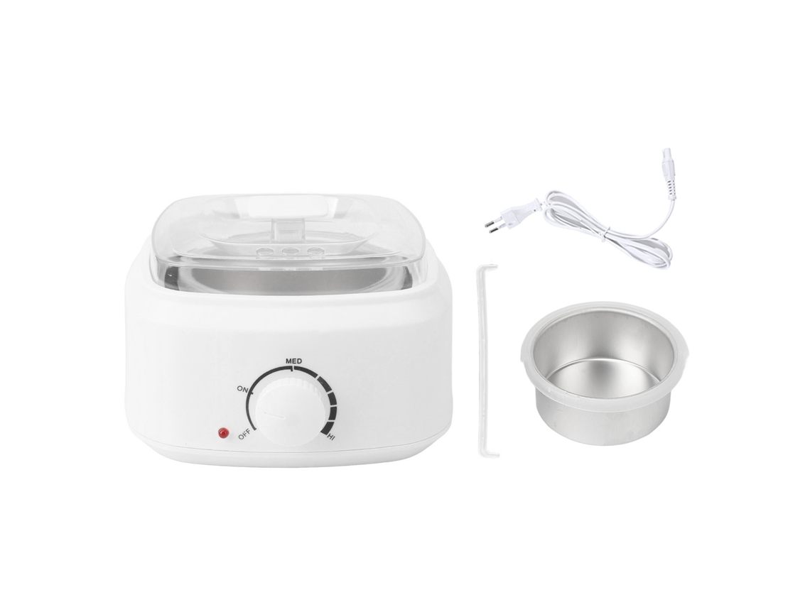 Máquina De Calentamiento De Cera Mini Taza Con Tapa Transparente 110-240v Para Depilación Plug Eu