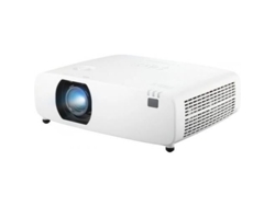 Breve descripción Proyector de vídeo láser 3LCD WUXGA, 5200 lúmenes, distancia focal estándar, HDMI/VGA/USB, Ethernet, altavoz de 16 W.