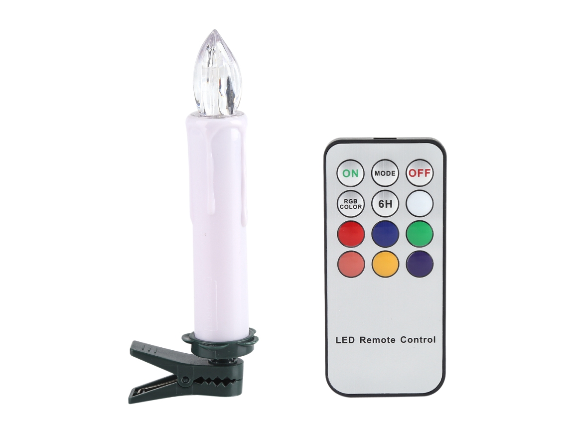 10 Velas Led Inalámbricas Sin Llama Con Pinzas Para Decoración Navideña, De Bodas Y Fiestas.