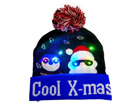 Light Up Christmas Hat, Christmas Beanie Hat con luces LED para adultos Suministros de fiesta de año nuevo de Navidad, estilo 5