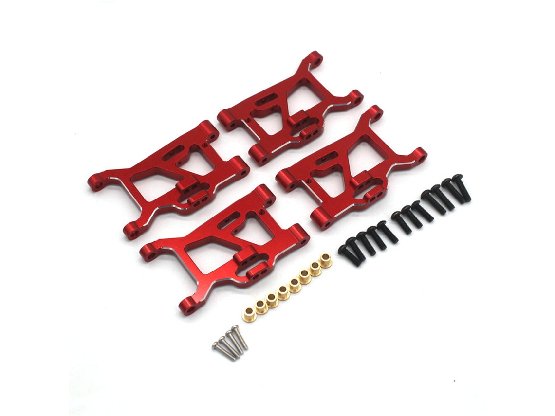 Rojo 12pcs/4pcs Piezas Metálicas Mejoradas Brazo Oscilante Suspensión Delantera Trasera 1/14 Zd Racing Mt16 Rlaarlo Jiusi Mt14r Pt14r Accesorios Rc