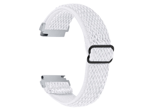 Correa de tela tejida ajustable elástico 22mm con hebilla para Huami Amazfit GTR 47mm/Pace/Stratos/Stratos 2 - blanco