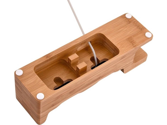 Base de Carga WJS Bamboo Marrón
