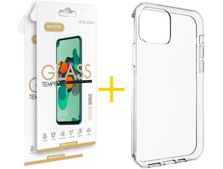 Kit Carcasa y Protector 2 X iPhone 11 Pro Skyhe Silicone Transparente