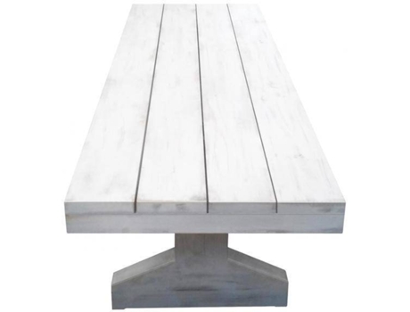 Mesa de Jardín CARMO WOOD Sudexpress (Blanco - Madera - 280x94x75 cm)