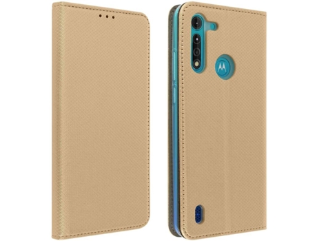 Funda Motorola Moto G8 Power Lite AVIZAR FOLIO-SMART-GD-G8L Beige