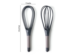 Batidor De Silicona - Gris, Antiadherente, Ergonómico, Apto Para Cocinas Domésticas Y Profesionales.