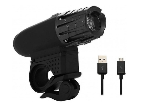 YIZHOOD Faro de bicicleta recargable USB superbrillante sin LED frontal impermeable DES1410 (negro)