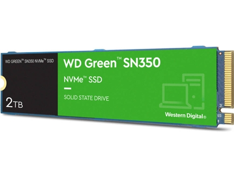 Disco SSD Interno WESTERN DIGITAL Green SN350 (2 TB - NVMe - 3200 MB/s)