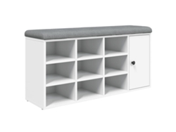 Maison Exclusive - Banco Zapatero Madera De Ingeniería Blanco 102x32x50 Cm