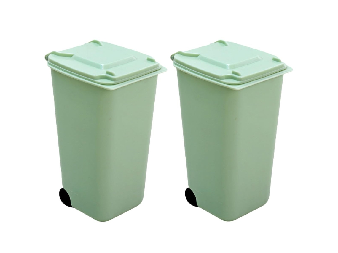 2 Pequeñas Papeleras De Sobremesa 650 Ml,