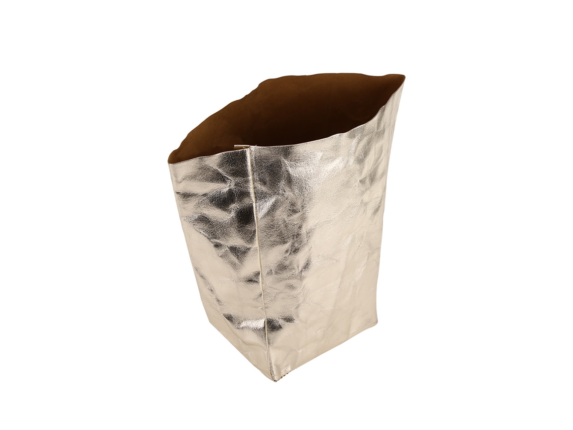 Cesta organizadora de papel kraft lavable para plantas, flores, macetas y almacenamiento en el hogar, 15 x 15 cm