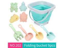 Conjunto De Brinquedos De Praia Yuysan De 9 Peças (202-9azul)