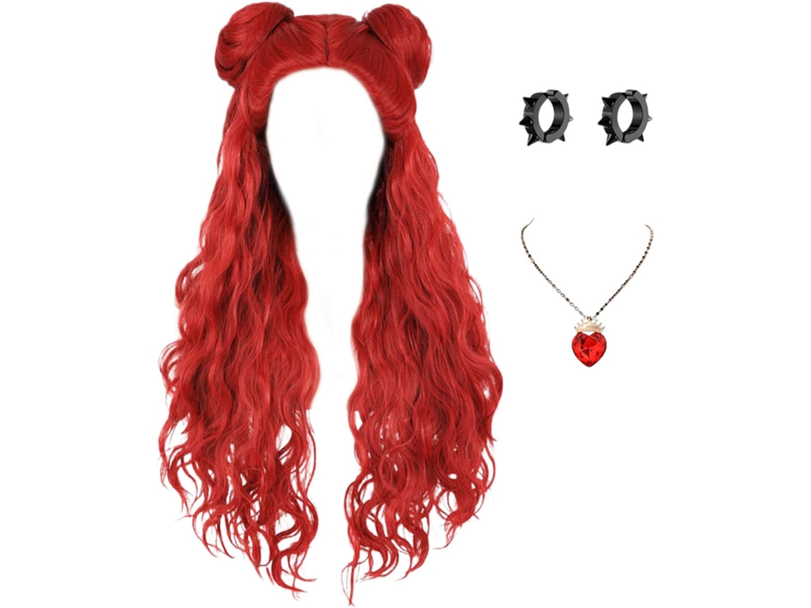 Peluca de Halloween para niñas | Peluca larga y rizada para disfraz de Halloween. Accesorio Ve Vayotoy