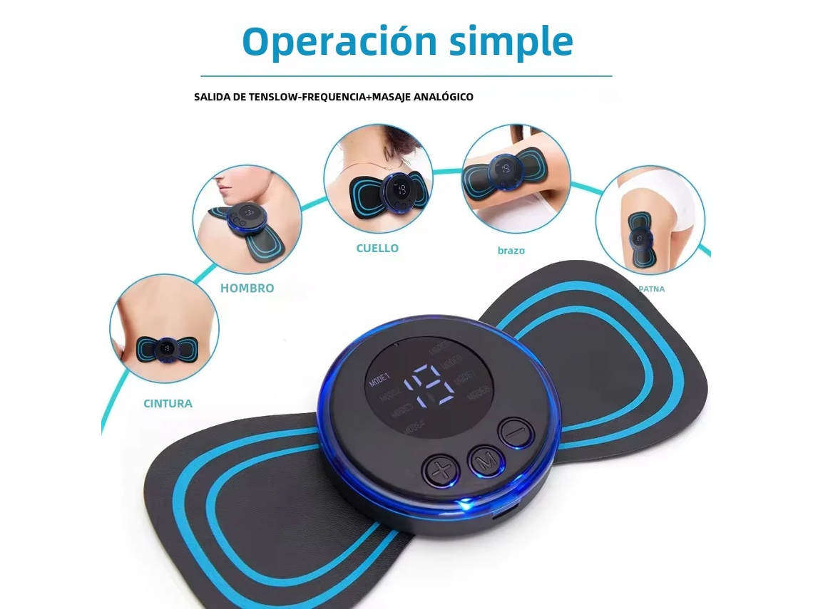 Masajeador De Cuello Eléctrico Mini Almohadilla De Masaje Para Aliviar La Fatiga De Espalda Y Cervicales.