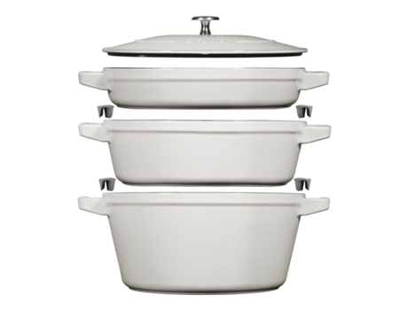 Stackable Set Batería de cocina 3-pzs, Hierro fundido STAUB