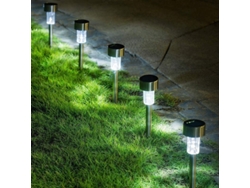 2026altiro-juego De 12 Luces Led Solares Inalámbricas Para Exteriores, Ideales Para Jardín, Patio, Césped, Terraza O Acera (acero Inoxidable).