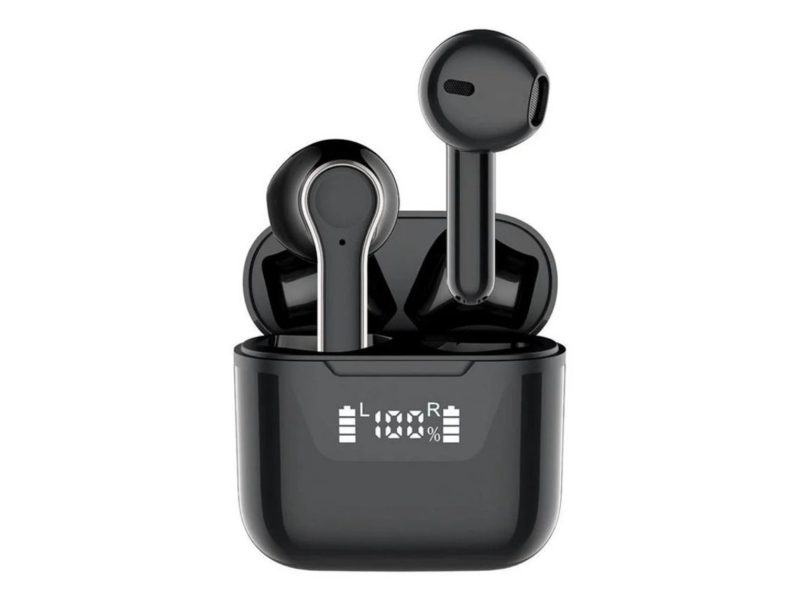 Auriculares Sem Led Horas Yizhood Tecido Bluetooth Azul
