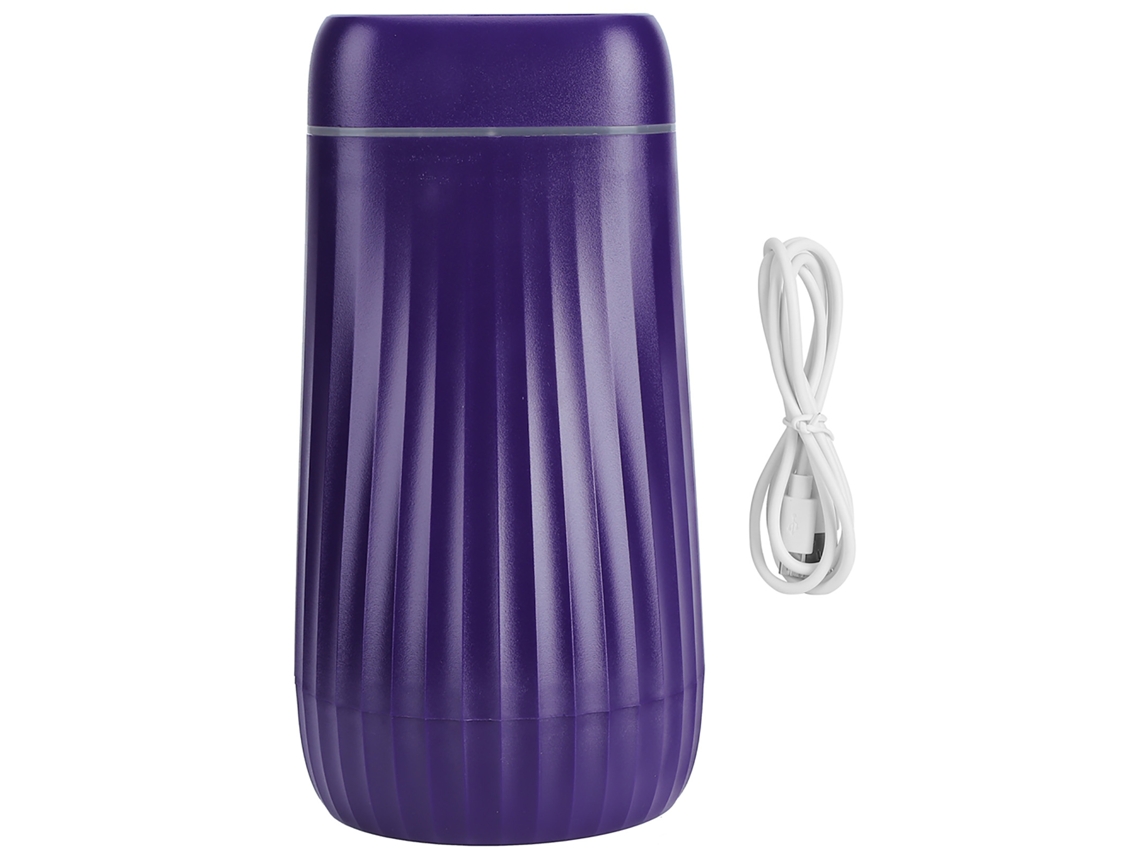 Umidificador De Ar Ultrassônico Com Bico Duplo Luzes Coloridas Ajustável 1000ml Roxo