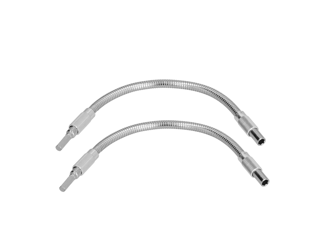 2 Ejes Metálicos Flexibles Con Conexión Hexagonal Para Taladro Eléctrico De 300 Mm
