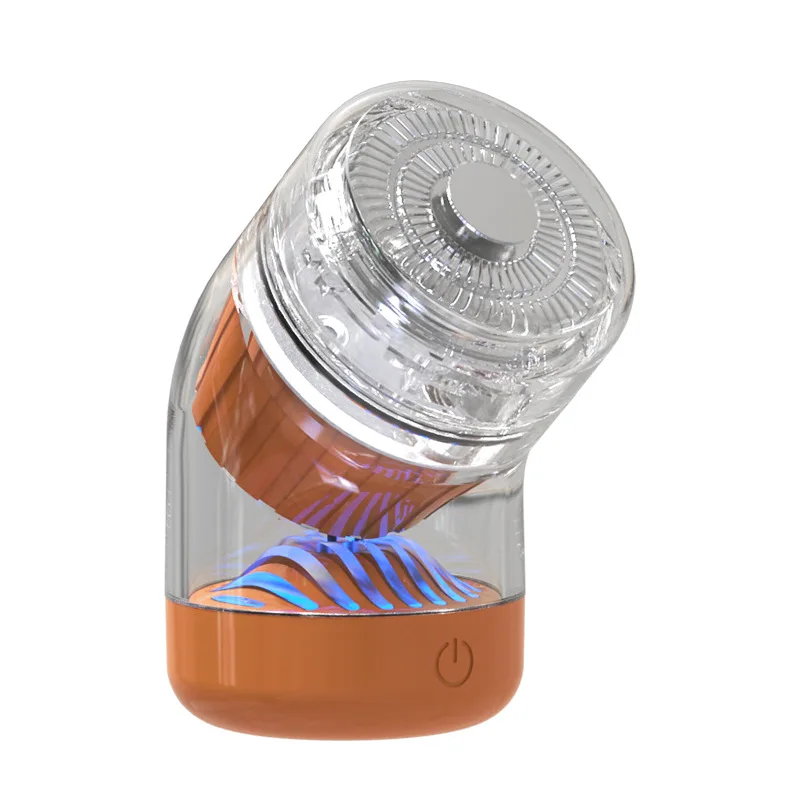 (naranja Curva) Mini Afeitadora Eléctrica Magnética, Recargable Por Usb, Cabezal Magnético Desmontable, Esencial Para Viajar.