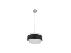 Lámpara colgante Myriam 1xe27 Cromo/Madera negra Regx40x40 Cm Fabrilamp