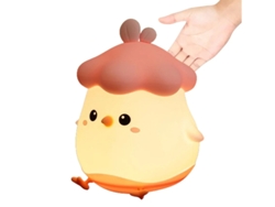Luz nocturna de silicona con forma de pollito para bebé, divertida y decorativa, para dormir en la habitación de los niños, regulable, ideal para la mejor invitación.